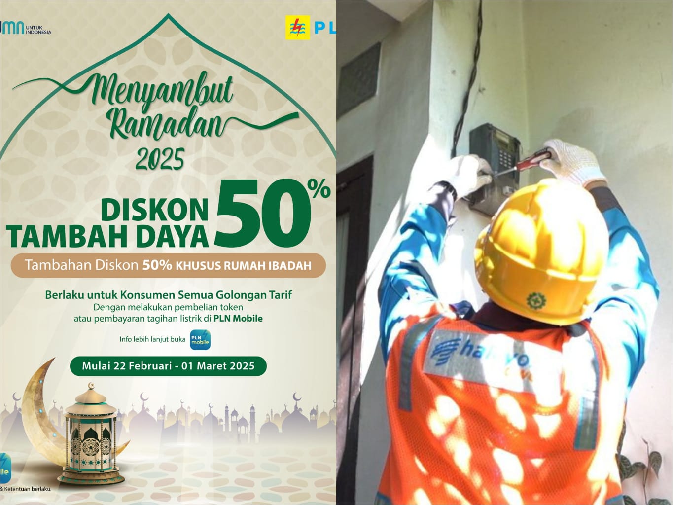 Promo Ramadhan dari PLN, Diskon Tambah Daya 50% + 50%, Begini Penjelasannya! 1 IMG-20250226-WA0008