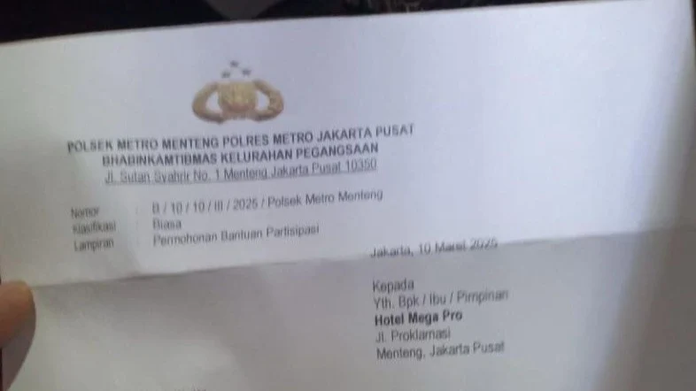Nahas! Gegara Sebarkan Surat Minta THR, Anggota Bhabinkamtibmas Polsek Menteng Kena Patsus 1 67e0f5f2d9f04-viral-anggota-polsek-menteng-minta-thr-ke-hotel-kapolsek-beberkan-faktanya